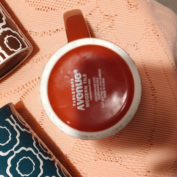 Tabletop avenuesl retired embossed tile classic mug set timeless - Picture 3 of 6